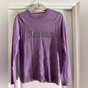 Zadig & Voltaire Purple Cashmere Sweater, 'Amour'